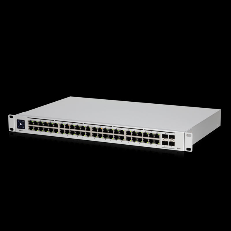 Ubiquiti UniFi 48-Port Managed Gigabit Layer2 & Layer3 Switch - 48x Gigabit Ethernet Ports, 4x SFP+ Ports - Touch Display - GEN2, 2Yr Warr