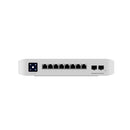 Ubiquiti UniFi Network, Switch, 8-Port, POE 120W, (6) GbE PoE+ Ports, (2) GbE PoE++ Ports, (2) 10G SFP+ Ports, Layer 3, Wall Mount,