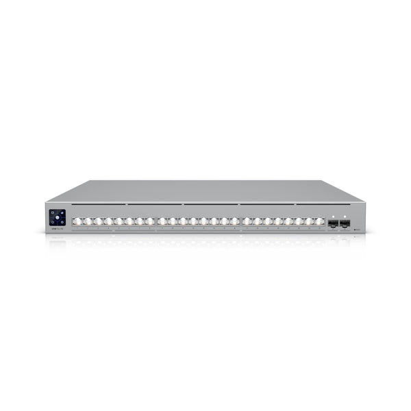 Ubiquiti  Pro XG 24, Professional-grade, 24-port Layer 3, Etherlighting Switch , (16) 10 GbE, (8) 2.5 GbE, (2) 25G SFP28 ports, DC Power Backup Ready