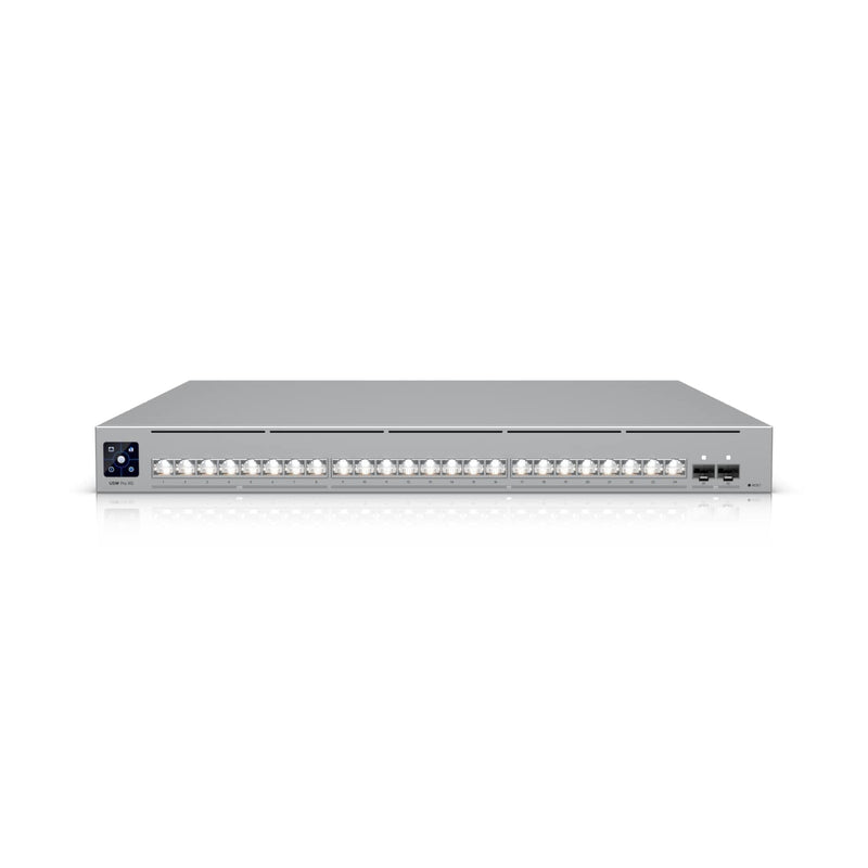 Ubiquiti  Pro XG 24, Professional-grade, 24-port Layer 3, Etherlighting Switch , (16) 10 GbE, (8) 2.5 GbE, (2) 25G SFP28 ports, DC Power Backup Ready