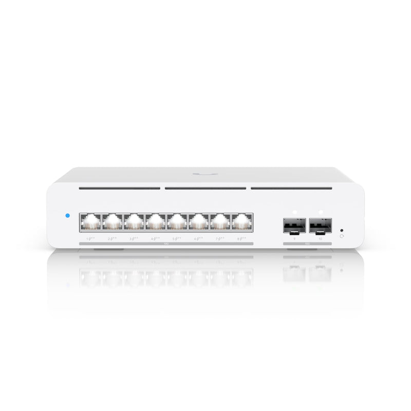 Ubiquiti Pro XG 8 PoE, Compact Desktop/Wall-mountable, Professional-grade 8-port, Layer 3 Etherlighting  PoE++ Switch With (8) 10 GbE, (2) 10G SFP+