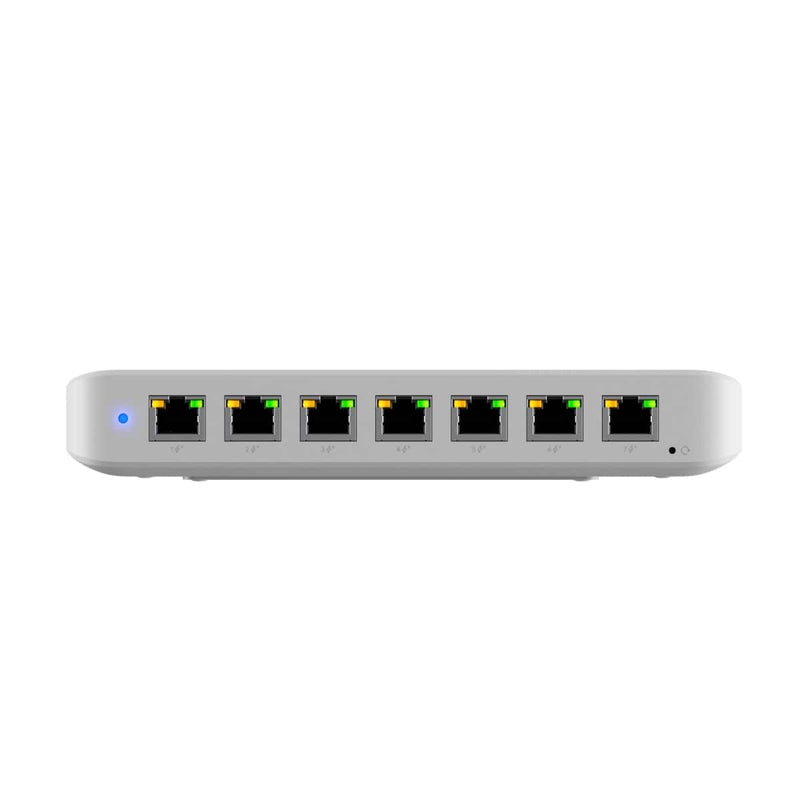 Ubiquiti Ultra 210W, Compact 8-port Layer 2 GbE PoE Switch Versatile Mounting Option,7 GbE PoE+ Output& 1 GbE port, Includes PSU,