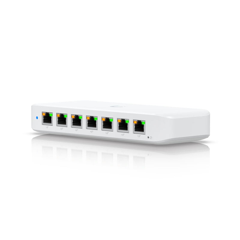 Ubiquiti Ultra 42W, Compact Layer 2, 8-port GbE PoE Switch, Versatile Mounting Options, 7 PoE/PoE+ No Power Supply, PoE++ Input,