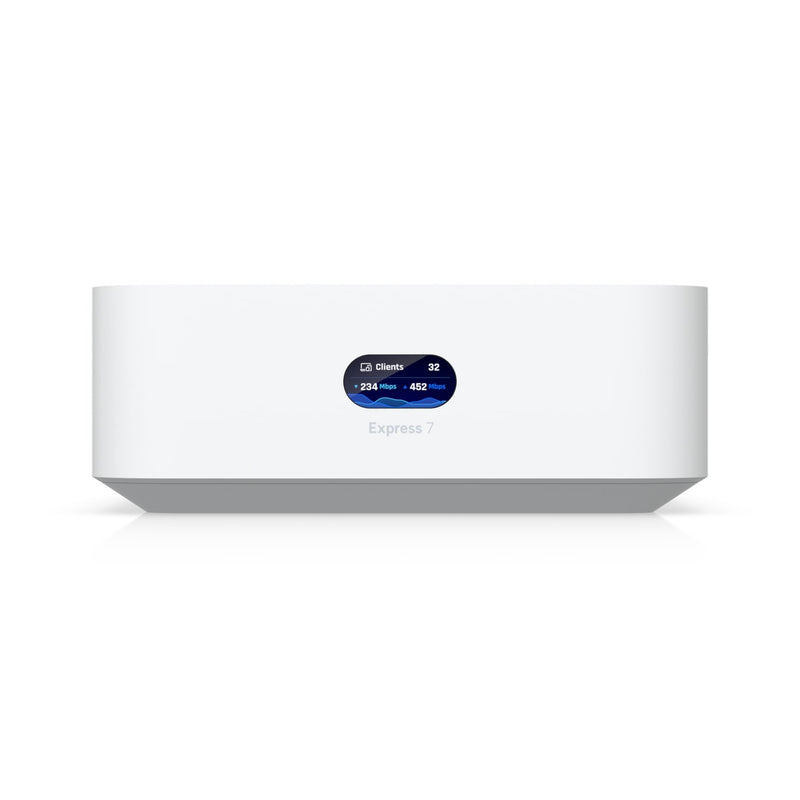 Ubiquiti UniFi Express 7, Mesh-scalable, Super-compact 10G Cloud Gateway, Integrated WiFi 7 With 6 GHz support, 140 m² Coverage