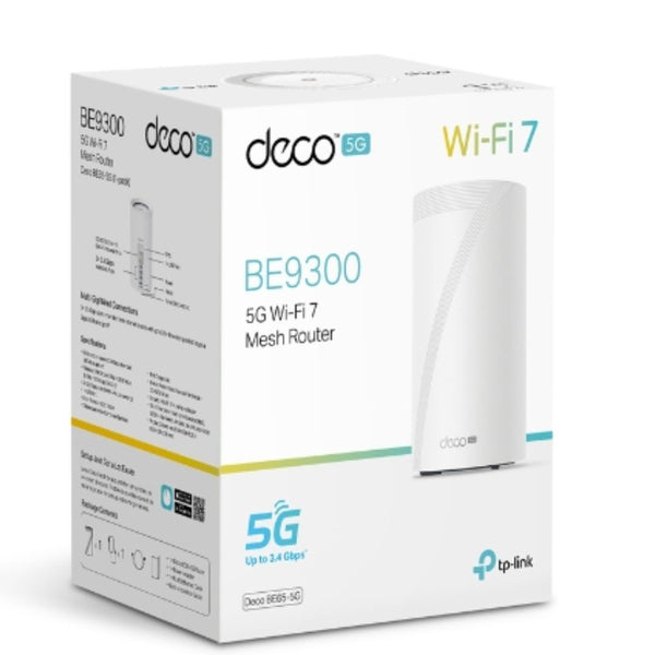 TP-Link Deco BE65-5G(1-pack) 5G BE9300 Tri-Band Whole Home Mesh Wi-Fi 7 Gateway (WIFI7)