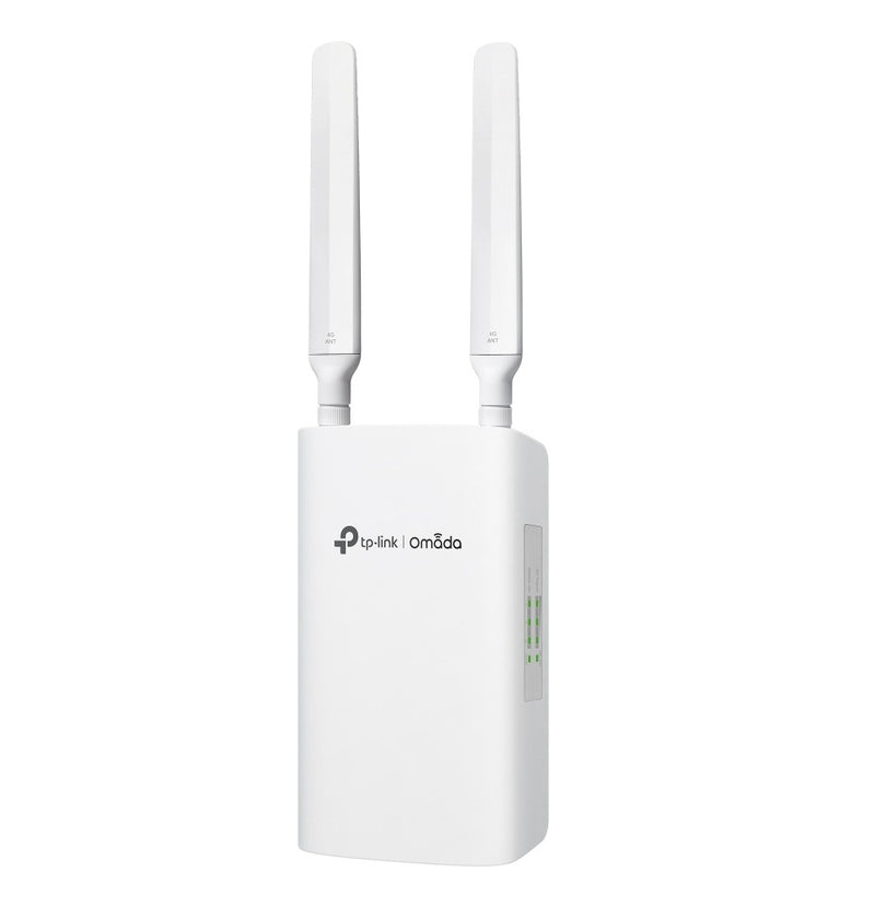 TP-Link ER703WP-4G-Outdoor Omada 4G+ Cat6 AX3000 Wi-Fi 6 Outdoor/Indoor Gateway, 574Mbps at 2.4 GHz + 2402 Mbps at 5 GHz (HE160) Wi-Fi Speed, 300 Mbps