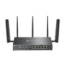 TP-Link ER706WP-4G Omada 4G+ Cat6 AX3000 Gigabit VPN Gateway with 4-Port PoE+, 574Mbps at 2.4 GHz + 2402 Mbps at 5 GHz (HE160) Wi-Fi Speed, 300 Mbps D