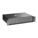 TP-Link MC1400 19' 2U Rackmount Chassis for 14-Slot Media Converters, Redundant Power Supply, Hot-Swappable, Mounted,Two Cooling Fans