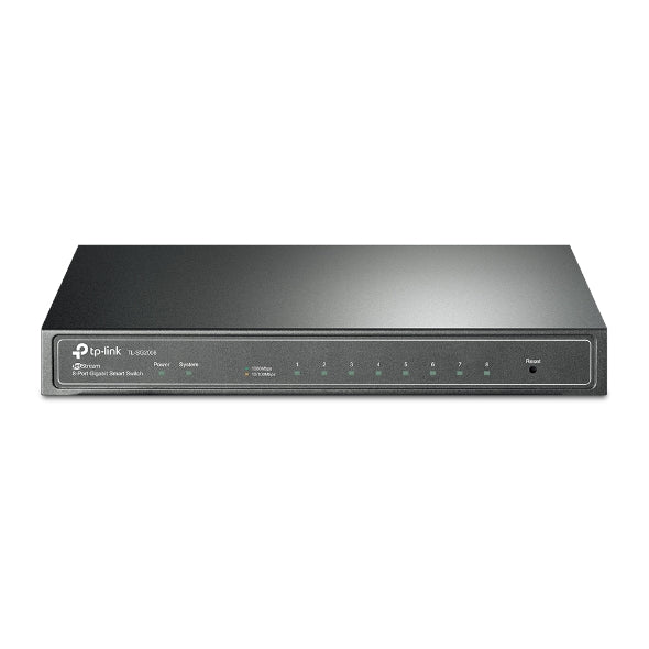 TP-Link TL-SG2008 JetStream 8-Port Gigabit Smart Switch PORT: 8Ã— Gigabit RJ45 Ports: Desktop Steel Case, Static Routing,Omada