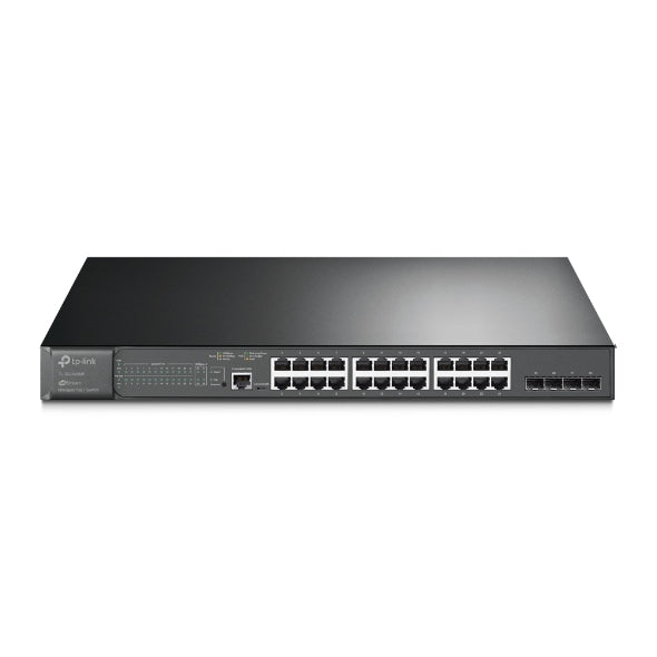 TP-Link TL-SG3428MP JetStream 28-Port Gigabit L2 Managed Switch with 24-Port PoE+, Static Routing,Omada