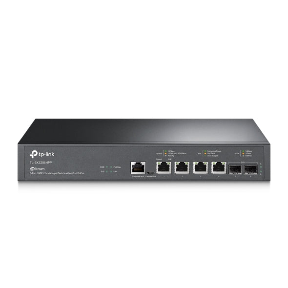 TP-Link TL-SX3206HPP Omada JetStream 6-Port 10GE L2+ Managed Switch with 4-Port PoE++