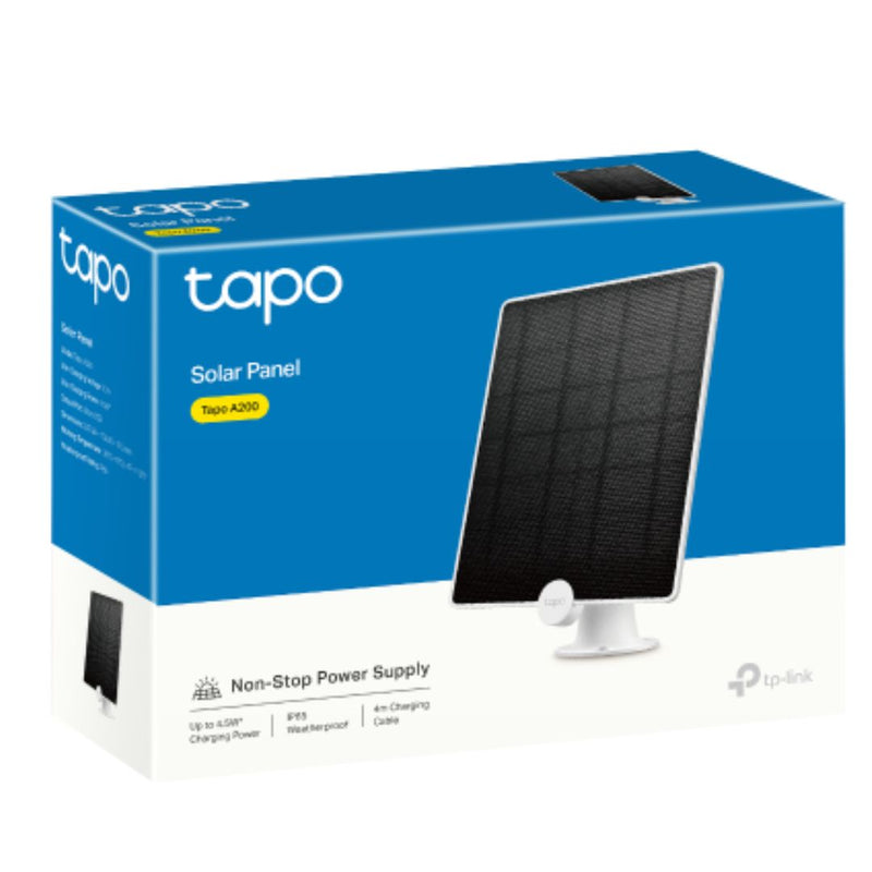 TP-Link Tapo A200 Tapo Solar Panel, Up to 4.5W Charging Power, 4M Charging Cable, 360Â° Adjustable Mounting Bracket