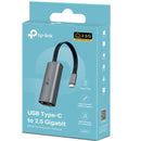 TP-Link UE302C USB Type-C to 2.5 Gigabit Ethernet Network Adapter, 1 USB 3.0 Type-C Connector, 1×2.5 Gigabit Ethernet Port, Foldable, Portable Design