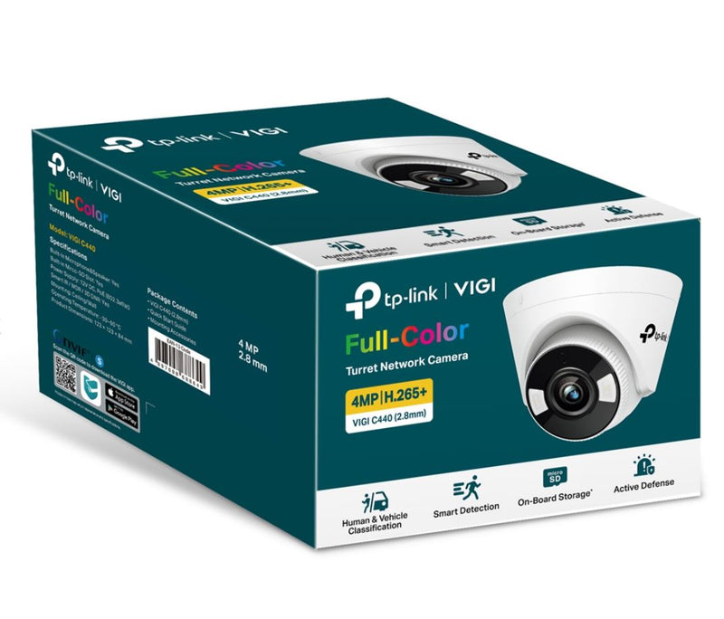 TP-Link VIGI 5MP C450(2.8mm)  Full-Colour Turret Network Camera 2.8mm Lens, Smart Detection, 2YW