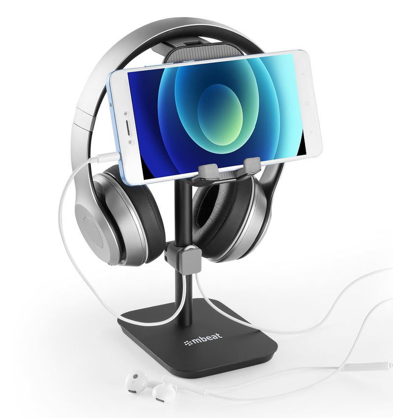 (LS) mbeat®  Stage S3 2-in-1 Headphone and Tiltable Phone Holder Stand Cable Management	Aluminium Alloy Frame Product Weight: 335g