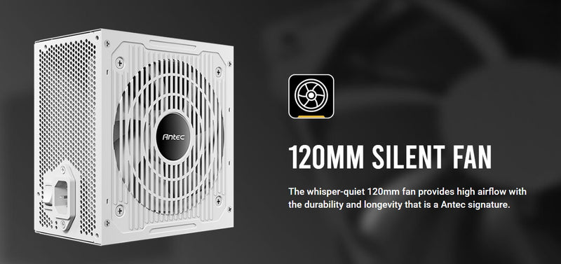 Antec CSK750DC White 80+ Bronze 115V, Continuous Power, DC to DC, Flat Cables. CircuitShield Protections, Thermal,Reliable Value Power Supply 5yrs wty