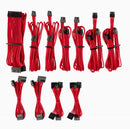 (LSFor Corsair PSU - Red Premium Individually Sleeved DC Cable Pro Kit, Type 4 (Generation 4)