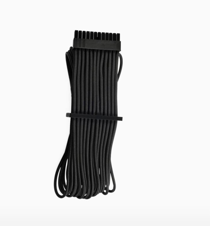 For Corsair PSU - BLACK Premium Individually Sleeved ATX 24-Pin Cable Type 4 Gen 4 � Black