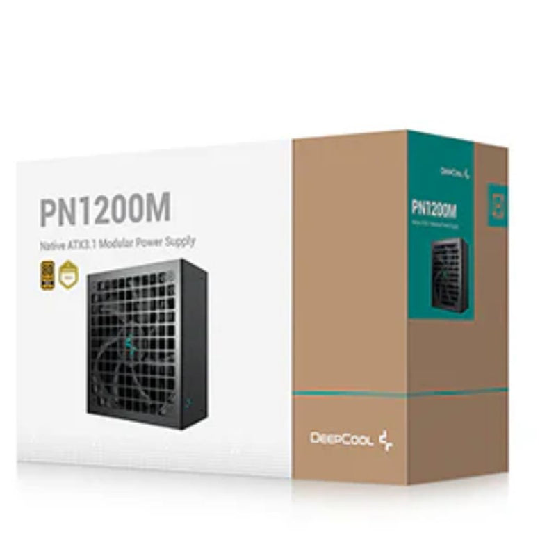 Deepcool PN1200M  Black Power Supply Unit, 135mm Fan, Japanese Bulk Capacitor, Active PFC + Half Bridge SRC LLC + DC to DC, ATX12V V3.1