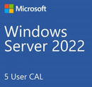 Microsoft Windows Server 2022 Standard New * - 5 Users CAL Pack OEM, Use with SMS-WINSVR22 Product Key in pack R18-06466 (LS) No Downgrade