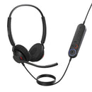 Jabra Engage 40 (Inline Link) MS Teams Dual USB-C/A Corded Headsets, Lightweight & sturdy, Double the mic, Busylight, Hearing Protection Audio Quality