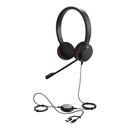 Jabra Evolve 20 SE, USB C/A, MS Stereo Headset, Plug-and-play, Noise-cancelling, Clearer Conversation, Manage Calls Easily, Leatherette Ear Cushions