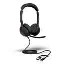 Jabra Evolve2 50, USB C/A MS Stereo Headset, Bluetooth®, 4 microphones, Active Noise Cancellation, Busylight, Call management, Air Comfort technology