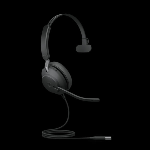 Jabra Evolve2 40 SE Wired USB-A MS Mono Headset, 360� BusyLight, Noise Isolationg Ear Cushions, 2Yr Warranty, Plug-and-play, 3-Microphone Technology