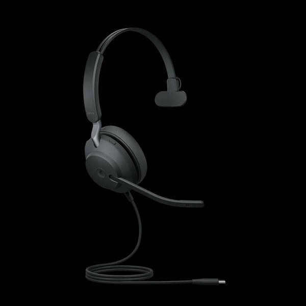 Jabra Evolve2 40 SE Wired USB-C MS Mono Headset, 360� BusyLight, Noise Isolationg Ear Cushions, 2Yr Warranty, Plug-and-play