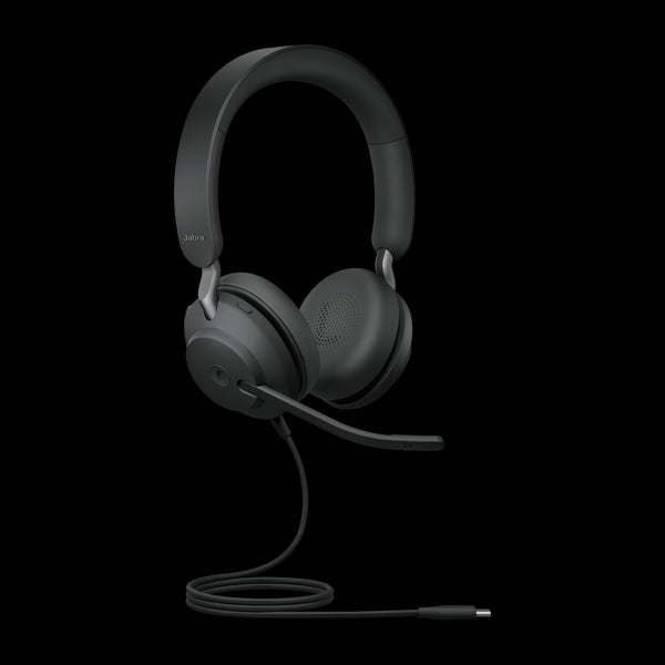 Jabra Evolve2 40 SE Wired USB-C MS Stereo Headset, 360� BusyLight, Noise Isolationg Ear Cushions, 2Yr Warranty, Plug-and-play, 3-Microphone Technology