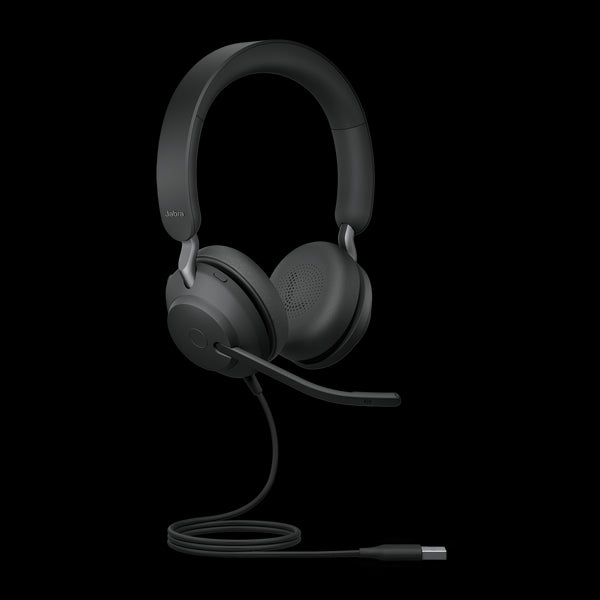Jabra Evolve2 40 SE Wired USB-A UC Stereo Headset, 360� BusyLight, Noise Isolationg Ear Cushions, 2Yr Warranty, Plug-and-play, 3-Microphone Technology