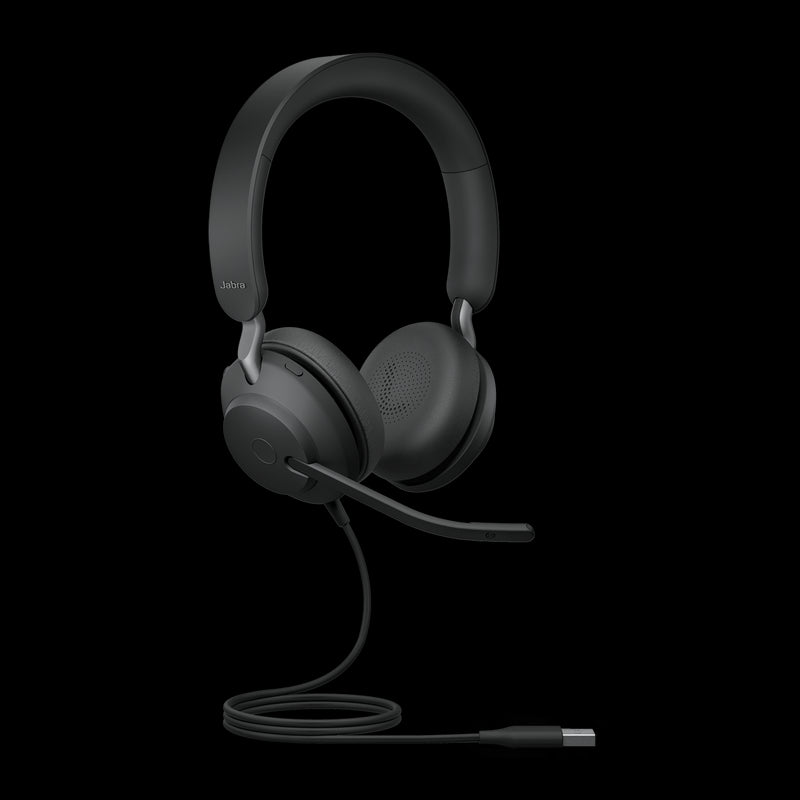 Jabra Evolve2 40 SE Wired USB-A UC Stereo Headset, 360� BusyLight, Noise Isolationg Ear Cushions, 2Yr Warranty, Plug-and-play, 3-Microphone Technology