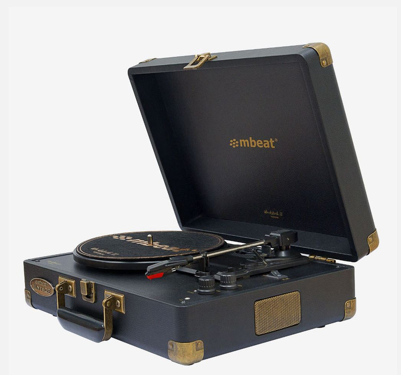 mbeat�  Woodstock 2 Black Retro Turntable Player 3-in-1 Audio Featuring 3 speed settings Bluetooth Package Weight: 3.2kg