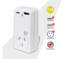 Sansai USB C + A 2xUSB charging Outlets Power Adaptor 240V 10A Surge protection Power status indicator Wall Charger