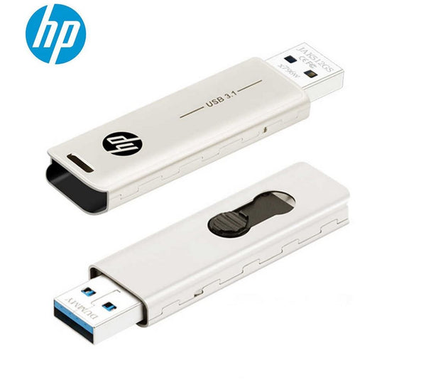 HP X796W 128GB USB 3.1 Type-A 70MB/s Flash Drive Memory Stick Thump Key 0Â°C to 60Â°C 5V Capless Push-Pull Design External Storage for Windows 10 1