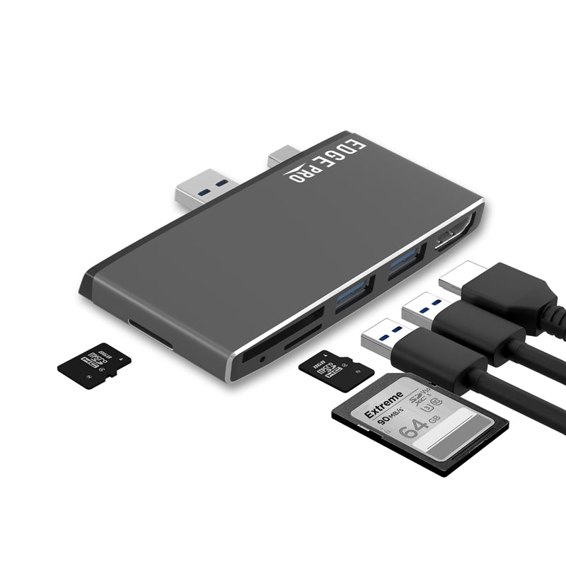 mbeat� Edge Pro P78 Multifunction Hub for Microsoft Surface Pro Gen 5 & Gen 6 USB3.0 port x2 HDMI port x1 USB 3.0 SD reader x1