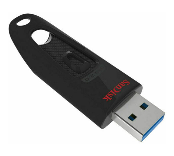 SanDisk Ultra 128GB USB3.0 Flash Drive ~130MB/s Memory Stick Thumb Key Lightweight SecureAccess Password-Protected Retail 5yr