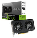 ASUS nVidia GeForce DUAL-RTX5050-O8G RTX5050 8GB GDDR6 OC Edition 2647MHz Boost Clock, RAM 20Gbps, 433 AI TOPs, Digital Max Resolution 7680 x 4320