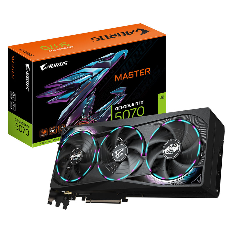 Gigabyte GV-N5070AORUS M-12GD, GeForce RTX™ 5070, CUDA  6144, 12 GB, GDDR7, PCI-E 5.0, ATX, 750W, HDMI 2.1b *1