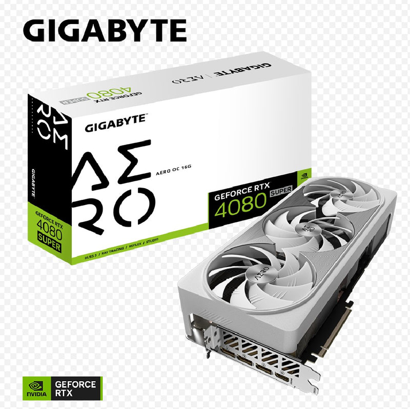 Gigabyte GeForce RTXâ„¢ 4080 SUPER AERO OC 16G GDDR6X Video Card 2595MHz PCIE4.0x16 DP1.4a *3 HDMI 2.1 *1