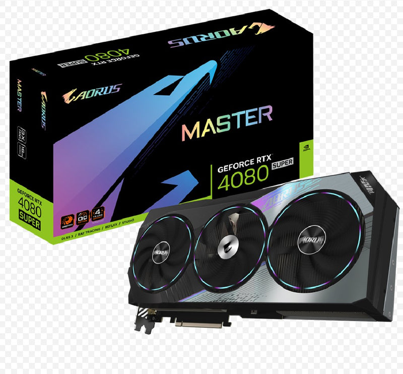 Gigabyte GeForce RTXâ„¢ 4080 SUPER AORUS MASTER 16G GDDR6X Video Card 2625 MHz PCIE4.0x16 DP1.4a *3 HDMI 2.1 *1