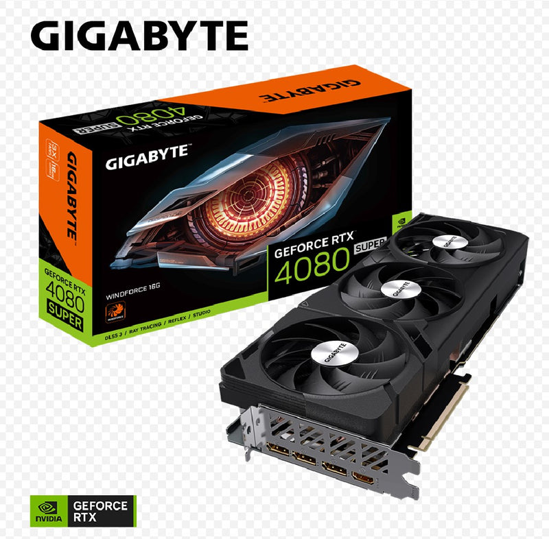 Gigabyte GeForce RTXâ„¢ 4080 SUPER WINDFORCE 16G GDDR6X Video Card 2550 MHz PCIE4.0x16 DP1.4a *3 HDMI 2.1 *1