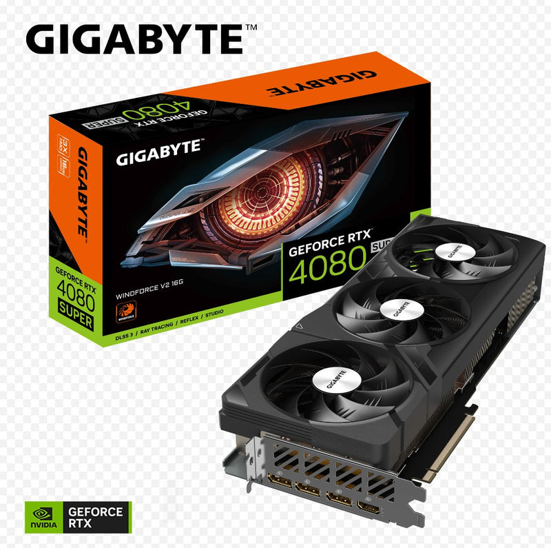 Gigabyte GeForce RTXâ„¢ 4080 SUPER WINDFORCE V2 16G GDDR6X Video Card 2550 MHz PCIE4.0x16 DP1.4a *3 HDMI 2.1 *1