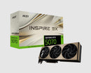 MSI nVidia GeForce RTX™ 5070 12G INSPIRE 3X OC, PCI Express® Gen 5, Boost: 2542 MHz, CUDA 6144 Units, 12GB GDDR7, HDMI™ x 1
