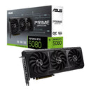 ASUS nVidia GeForce PRIME RTX5080 OC16G EVO, GDDR7, 10752 CUDA, 850W PSU, PCIe 5.0, 30Gbps, 256-bit, 2685MHz, 2.5-Slot, SFF Ready.