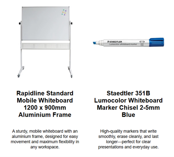 Whiteboard + Markers Bundle (10% OFF)